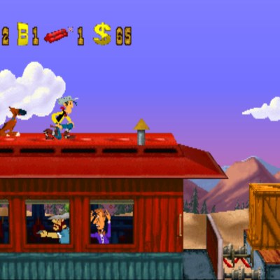 Lucky Luke aide la veuve et l'orphelin.