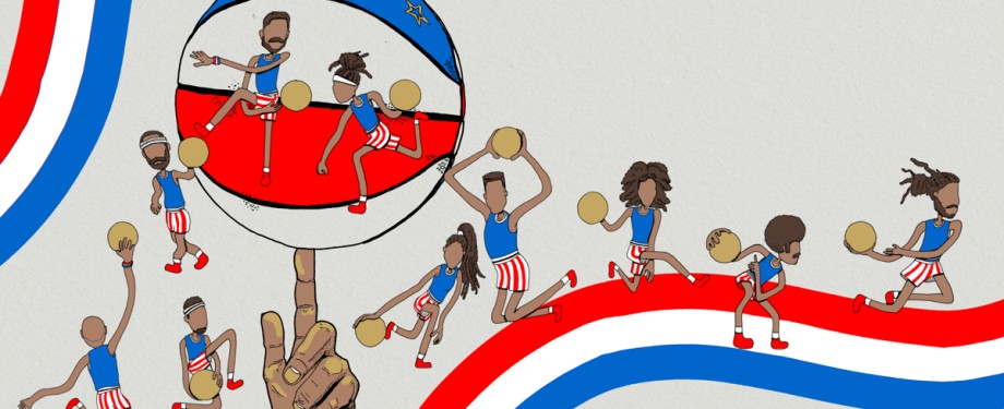 Illustration de l'article Les Harlem Globetrotters la jouent rétro